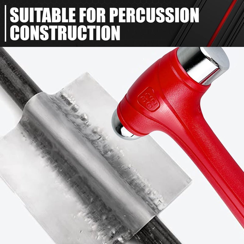 ct 3 Piece Ball Peen Hammer, 16oz 32oz 48oz, Fiberglass Handle hammer for Ball Peen, Blow Striking Ball Pein Hammer Handle Tool with Forged Steel Construction for Metal Working - Image 4